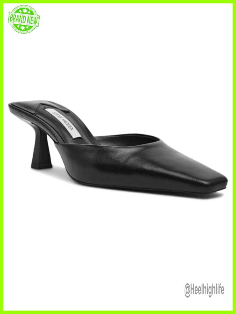 Steve Madden Alyse Square Toe Slip-On Kitten Heel Pump